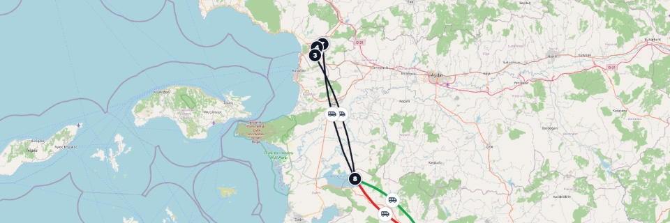 Ephesus Bafa Road Route