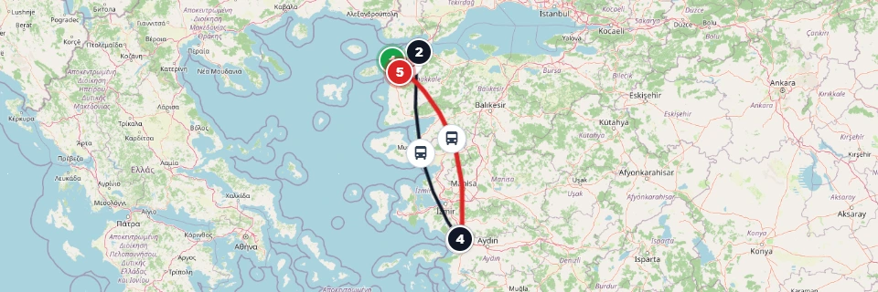 Ephesus Battlefield Route Bus Package