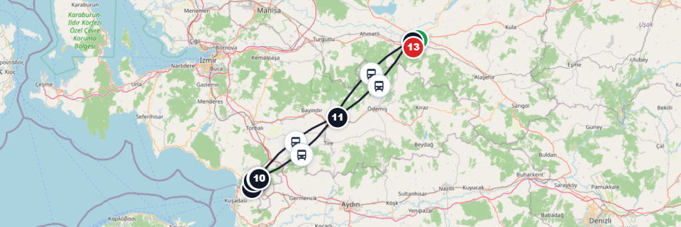 Ephesus Budget Bus Route