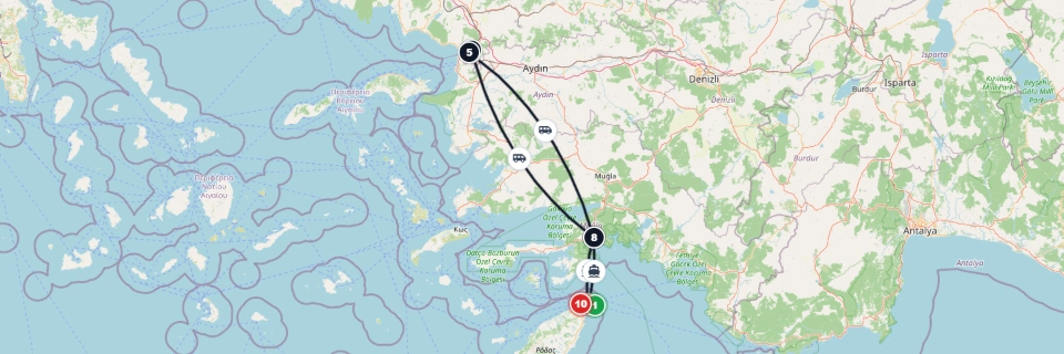 Ephesus Ferry Overnight Route