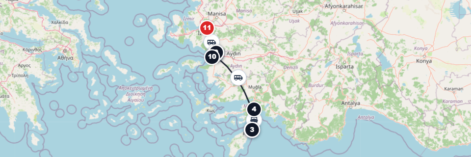 Pefkos Ephesus Ferry Route
