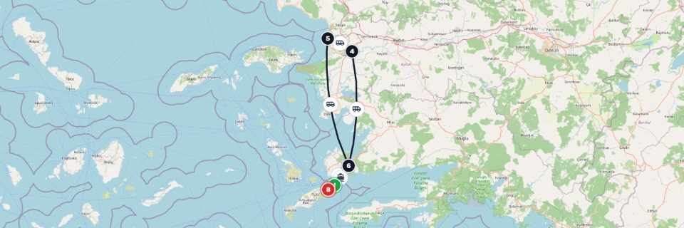 Virgin Mary, Ephesus & Museum Private Ferry Package from Psalidi: 2 Days Return