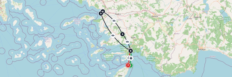 Virgin Mary, Ephesus & Museum Private Ferry Package from Rhodes Port: 3 Days Comfort Return