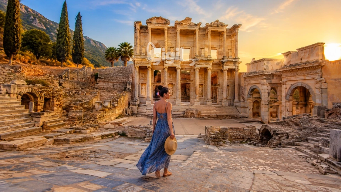 Carved Stonework of the Celsus Library