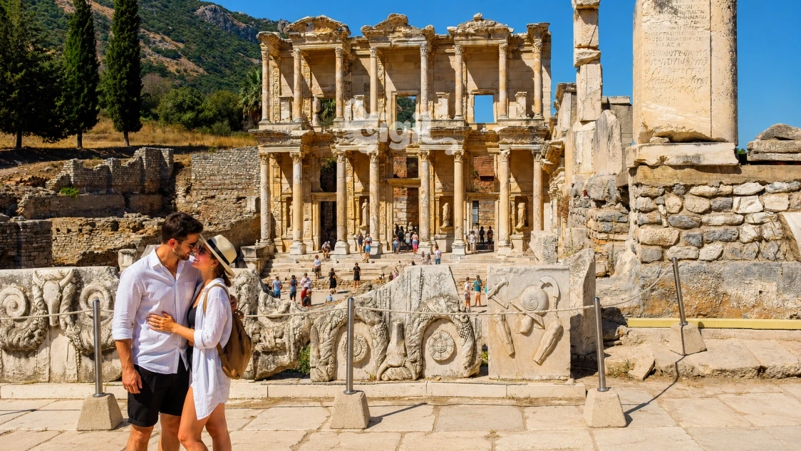 Corinthian Detail View at Celsus Library