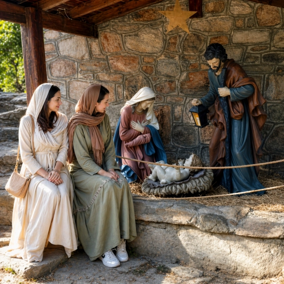 Nativity Display at the Virgin Mary Shrine