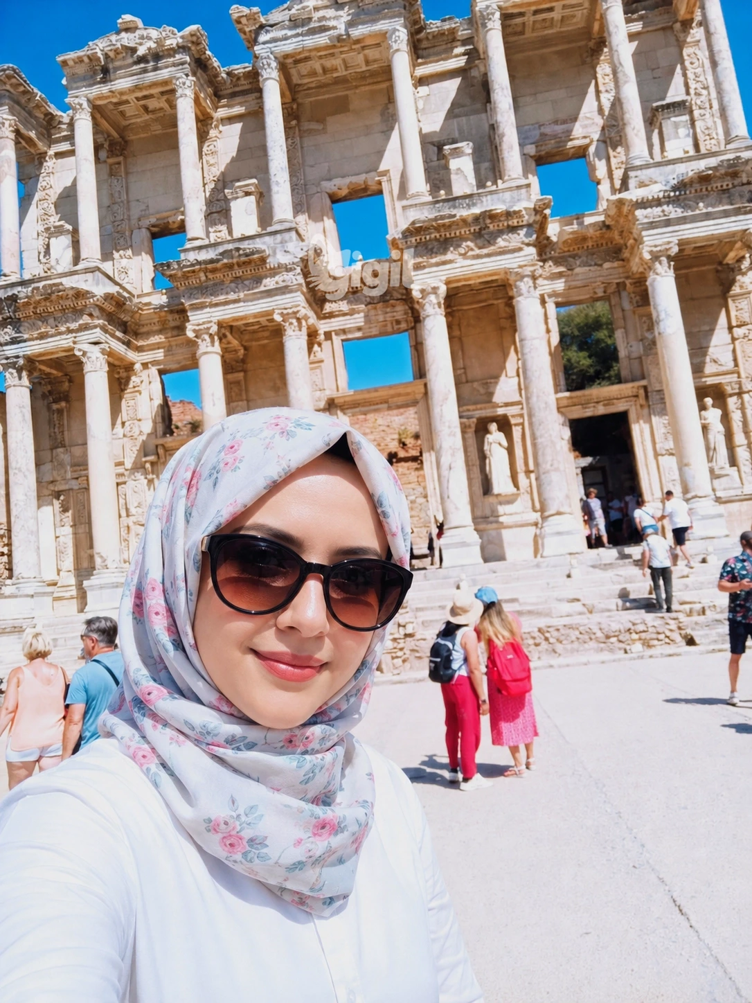 Restored Front Perspective of Celsus Library