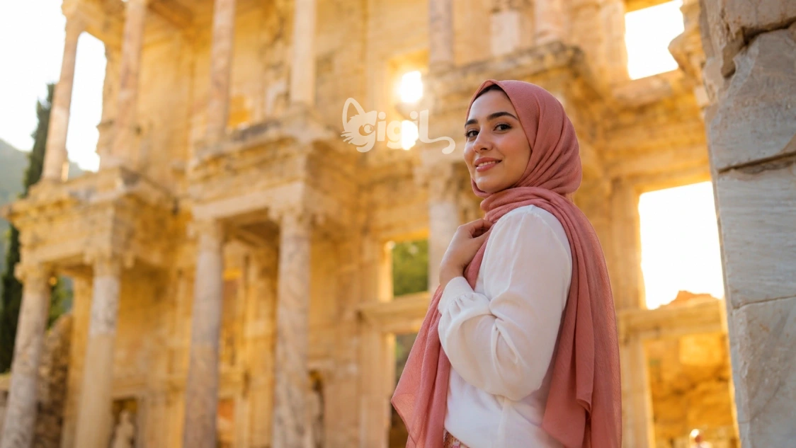 Traveler Perspective on the Library of Celsus