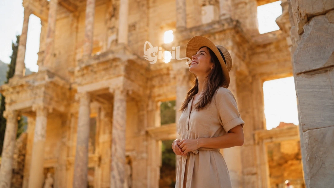 Visitor View of the Celsus Library