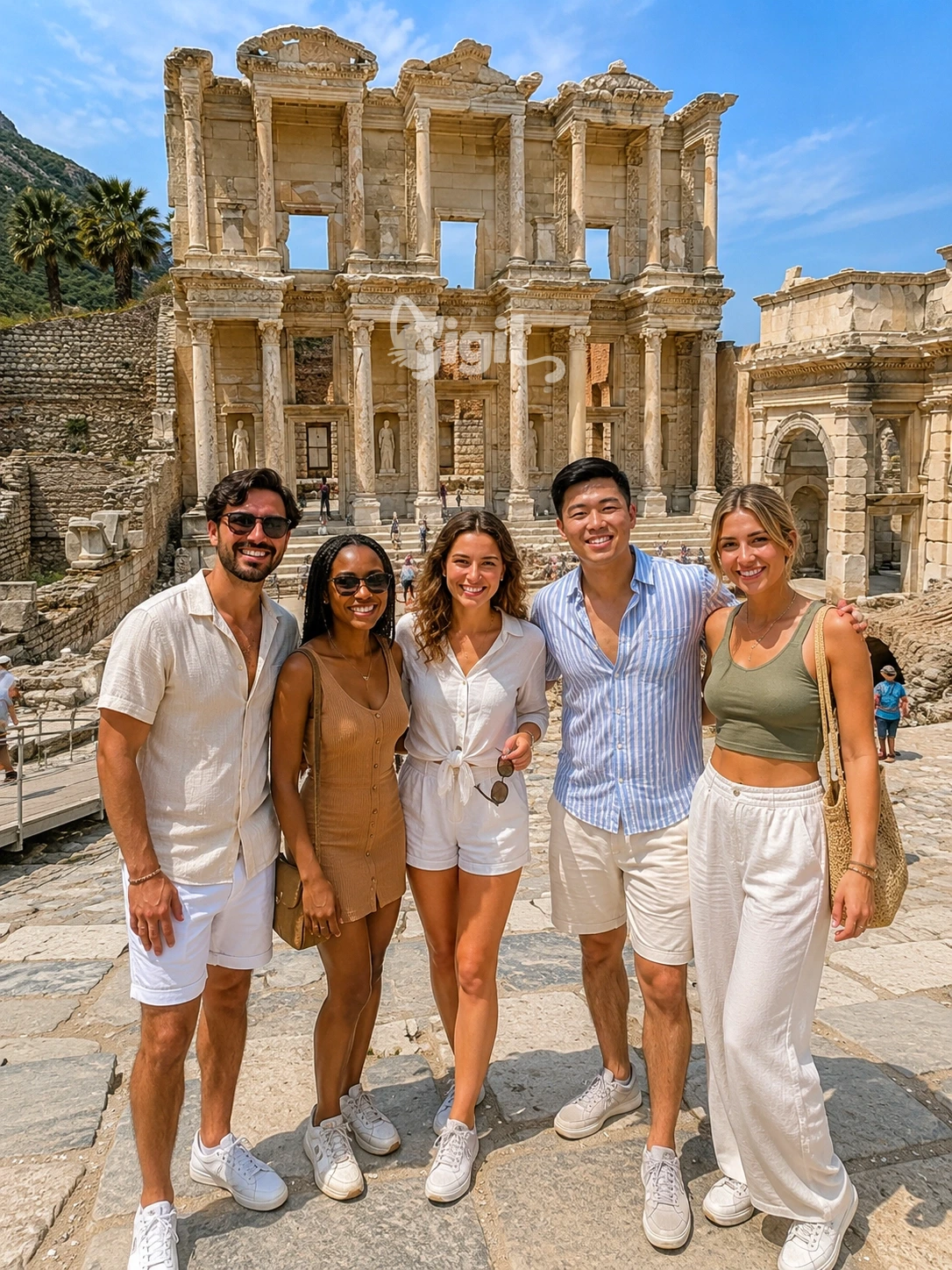 Ancient Site Framing Celsus Library