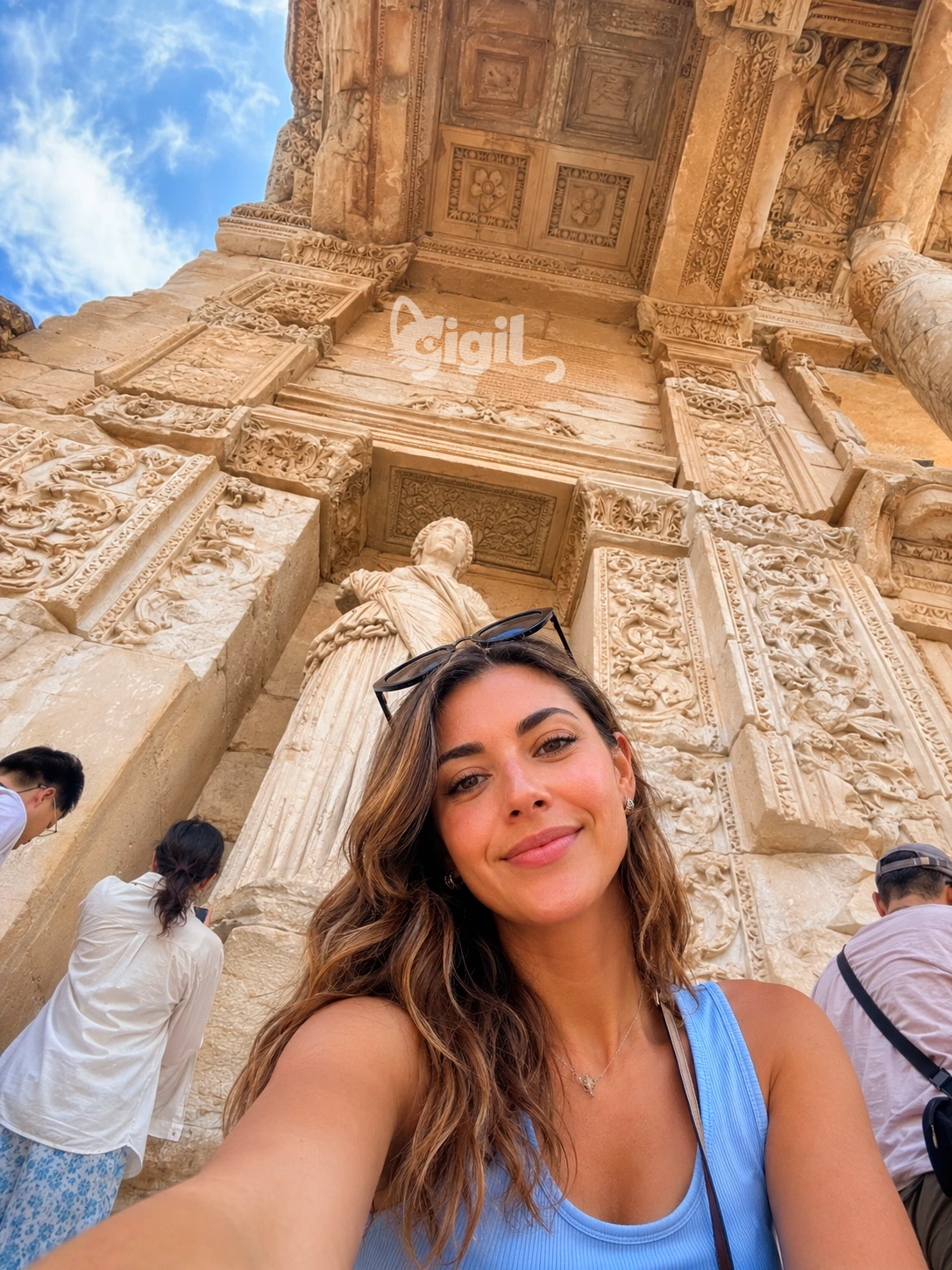 Archaeological Frame Around Celsus Library