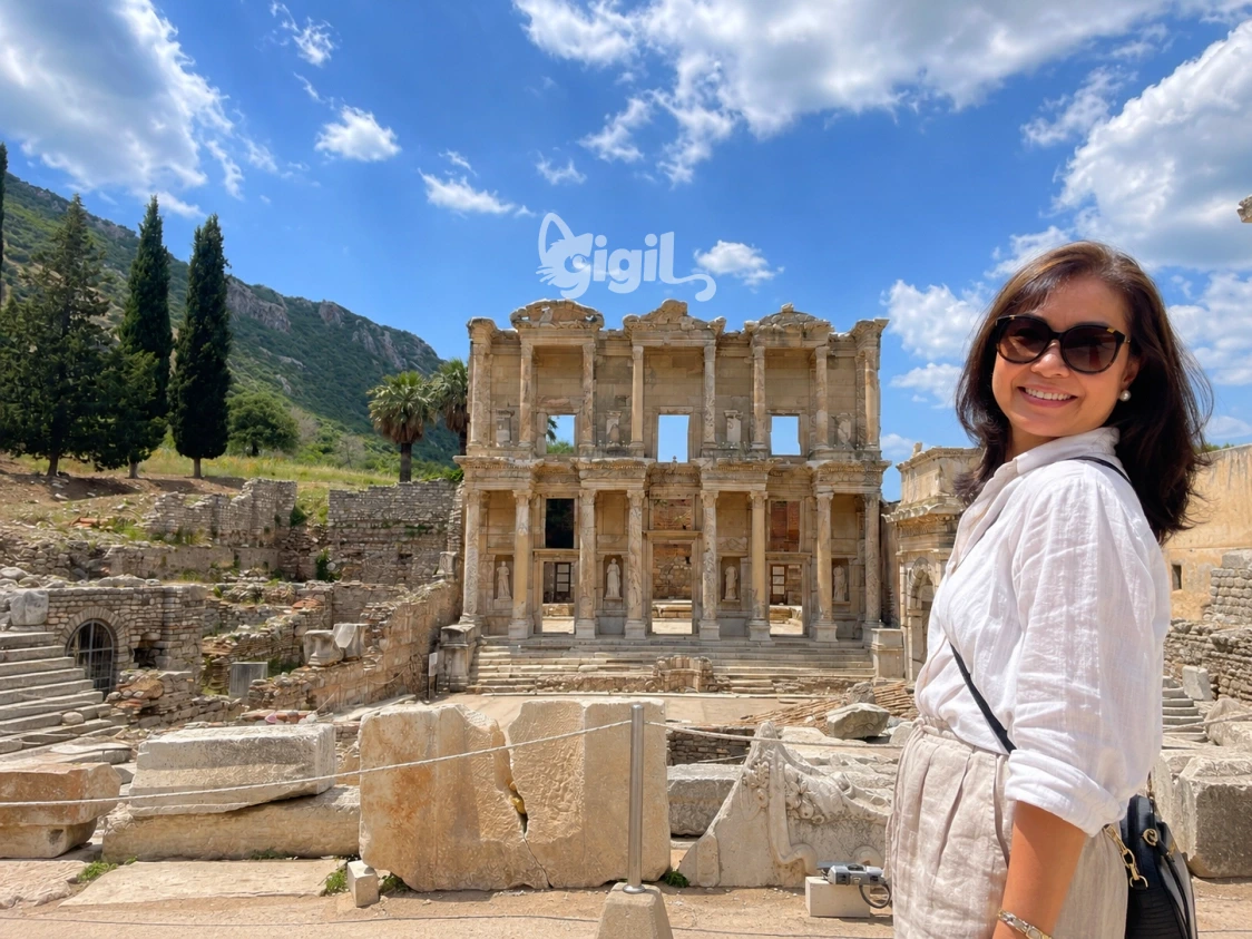 Courtyard View Toward Celsus Library