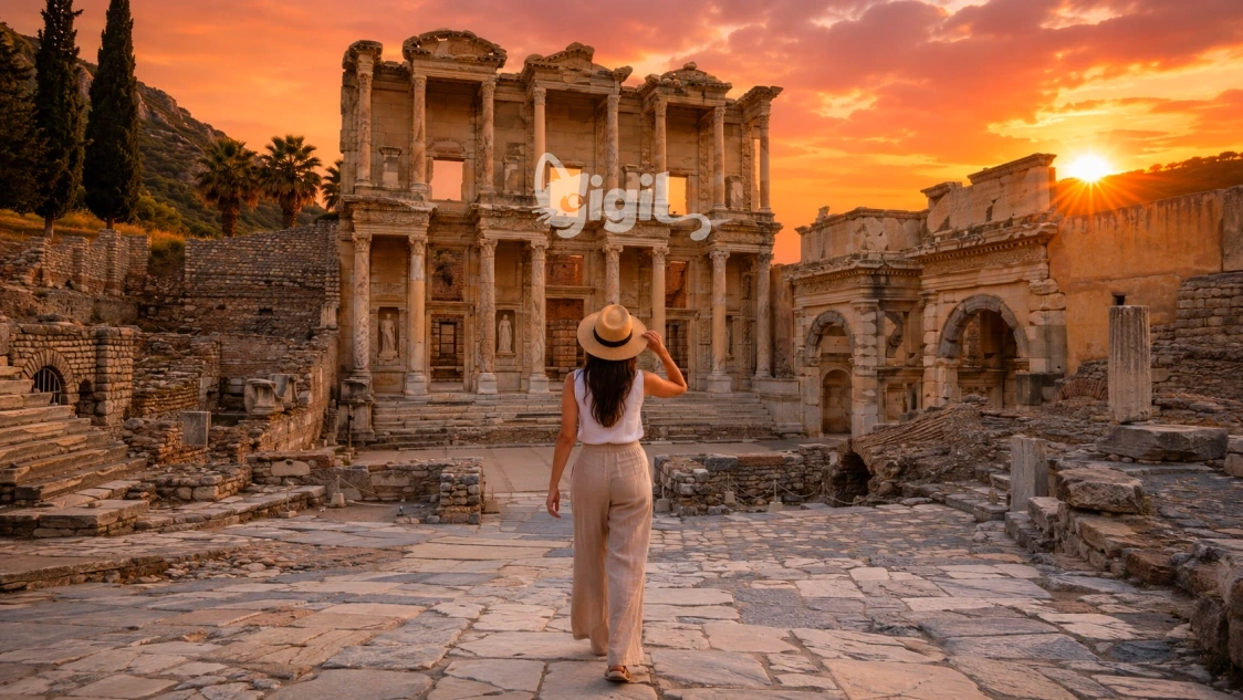 Cultural Stone Detail at Celsus Library