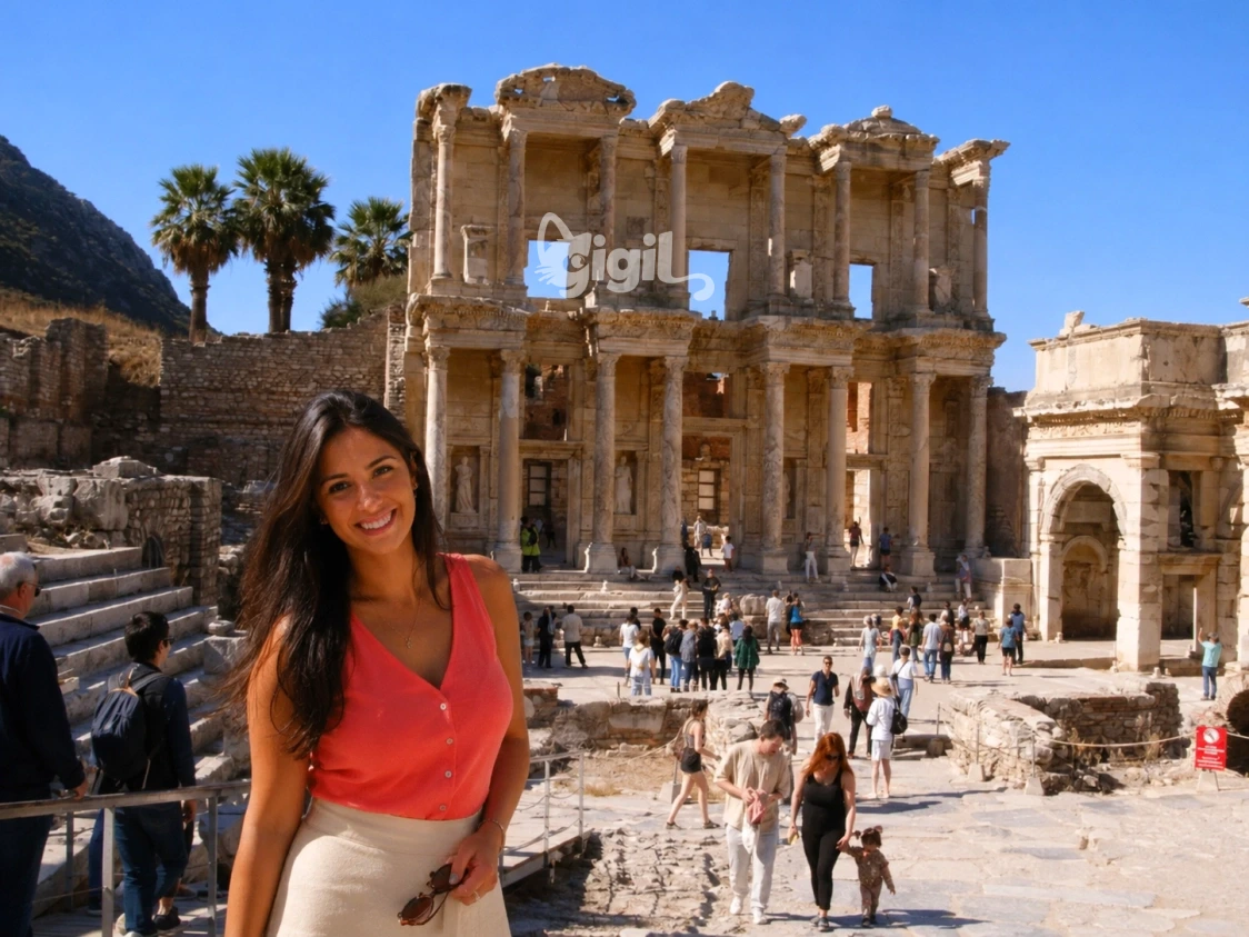 Heritage Detail Along Celsus Library