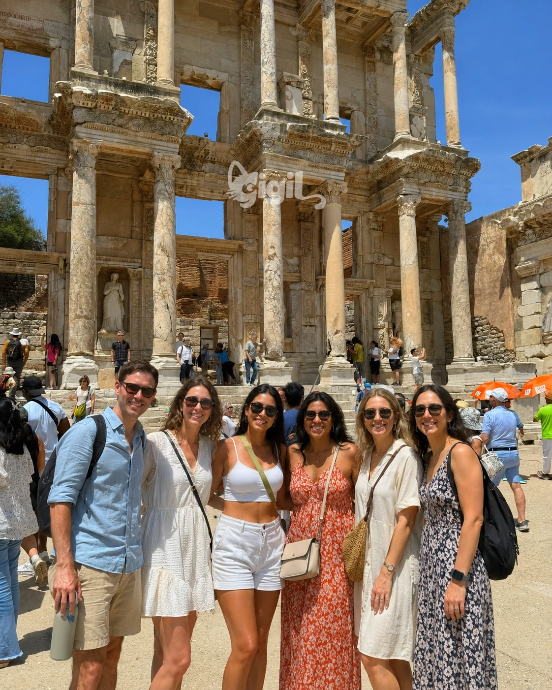 Celsus Library Beside Marble Street