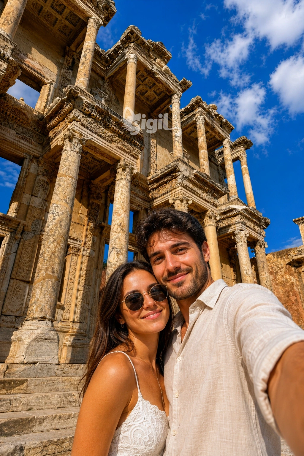 Library of Celsus Front in Ephesus