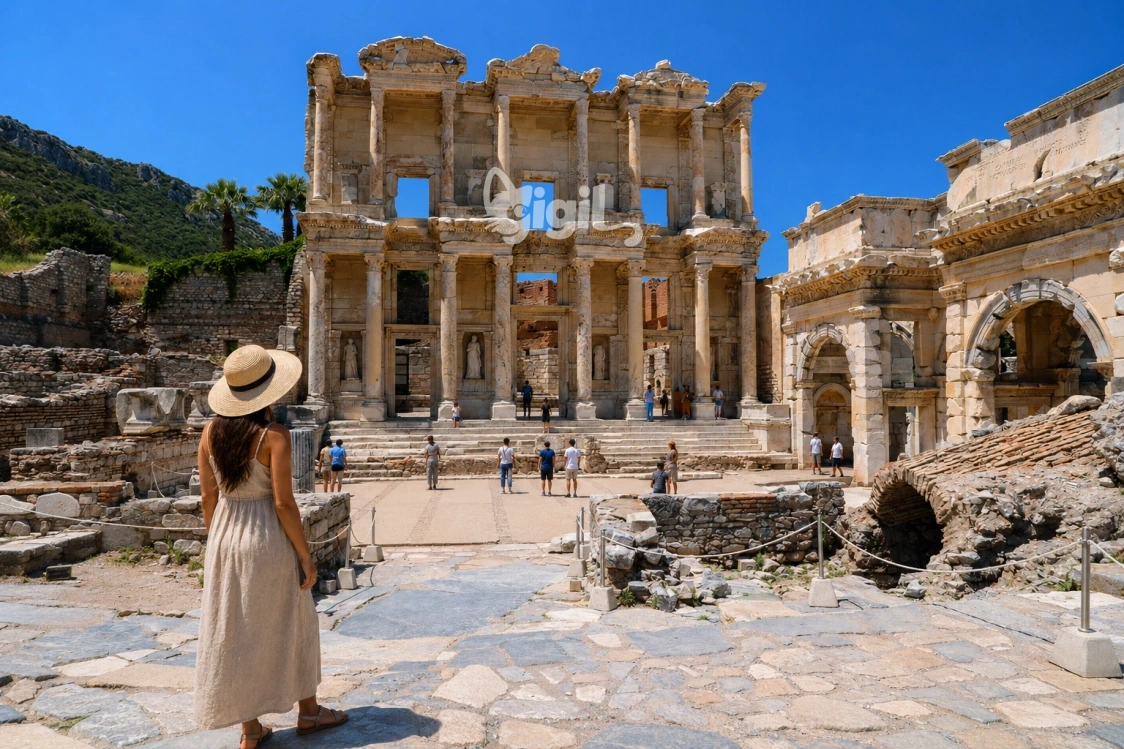 Marble Architecture at Celsus Library