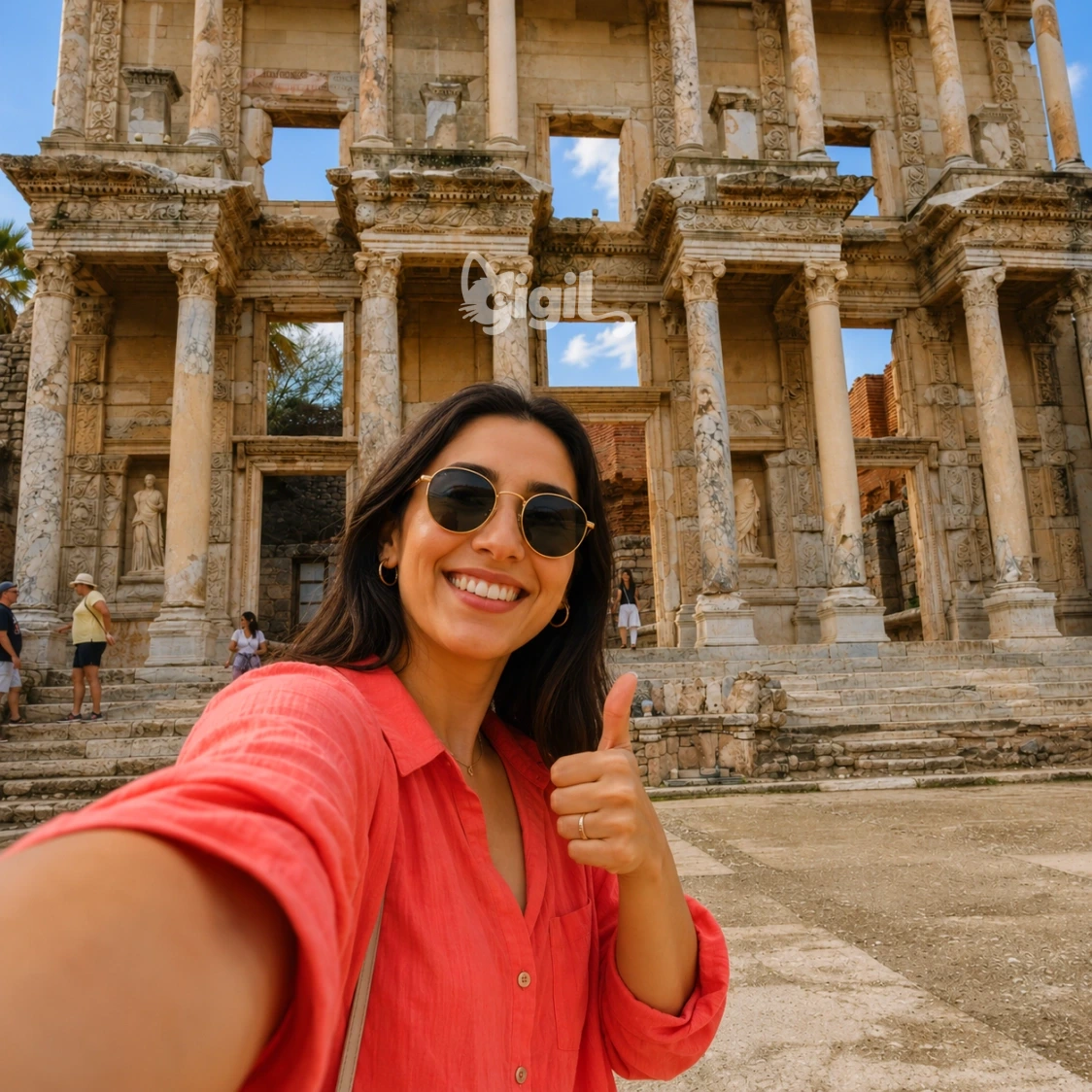 Roman City Scene at Celsus Library