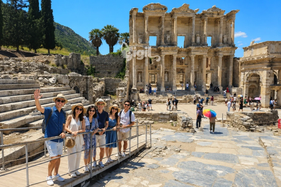Site View Around the Celsus Library