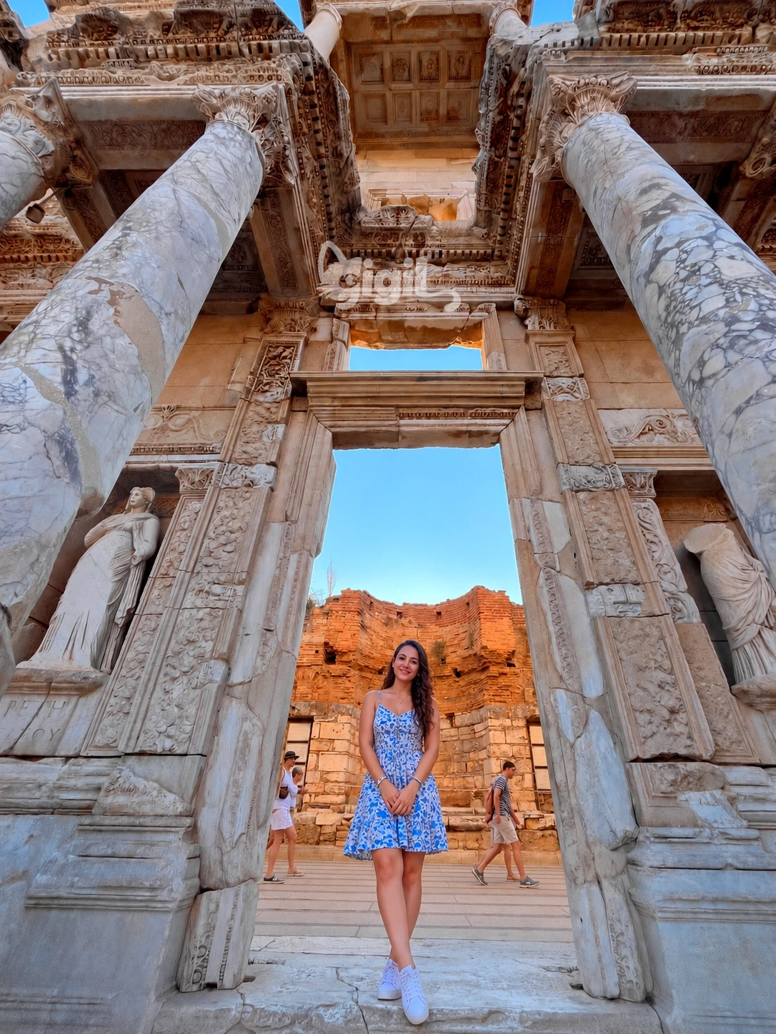 Cultural Landmark View of Celsus Library