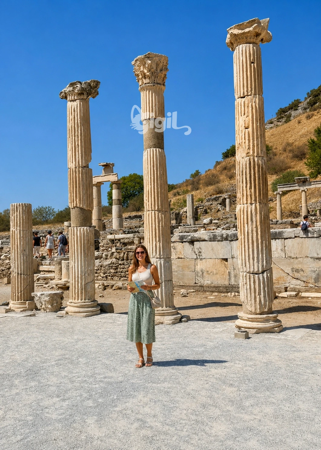 Marble Street Paving Through Ephesus