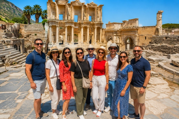 Private Same-Day Ephesus, Virgin Mary, Terrace Houses, St. John Basilica & Artemis Tour from Kos Ending in Izmir