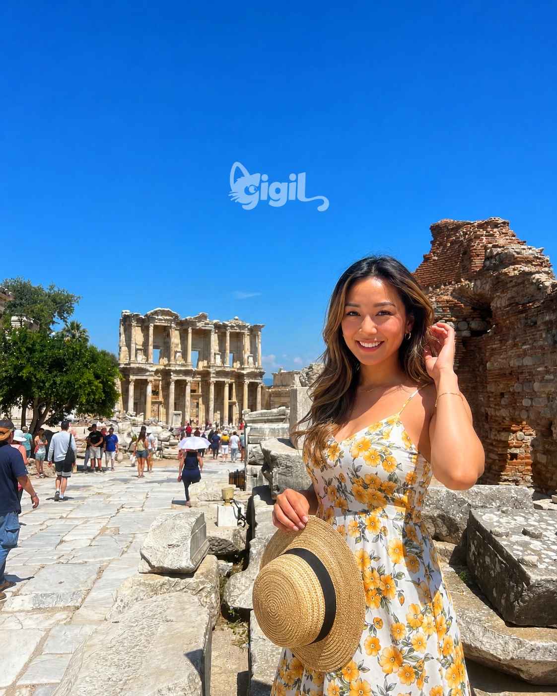 Ancient Site View with Celsus Library