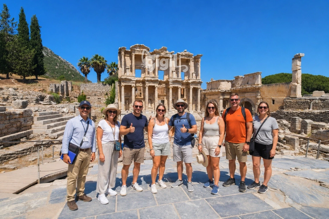 Celsus Library Travel Scene