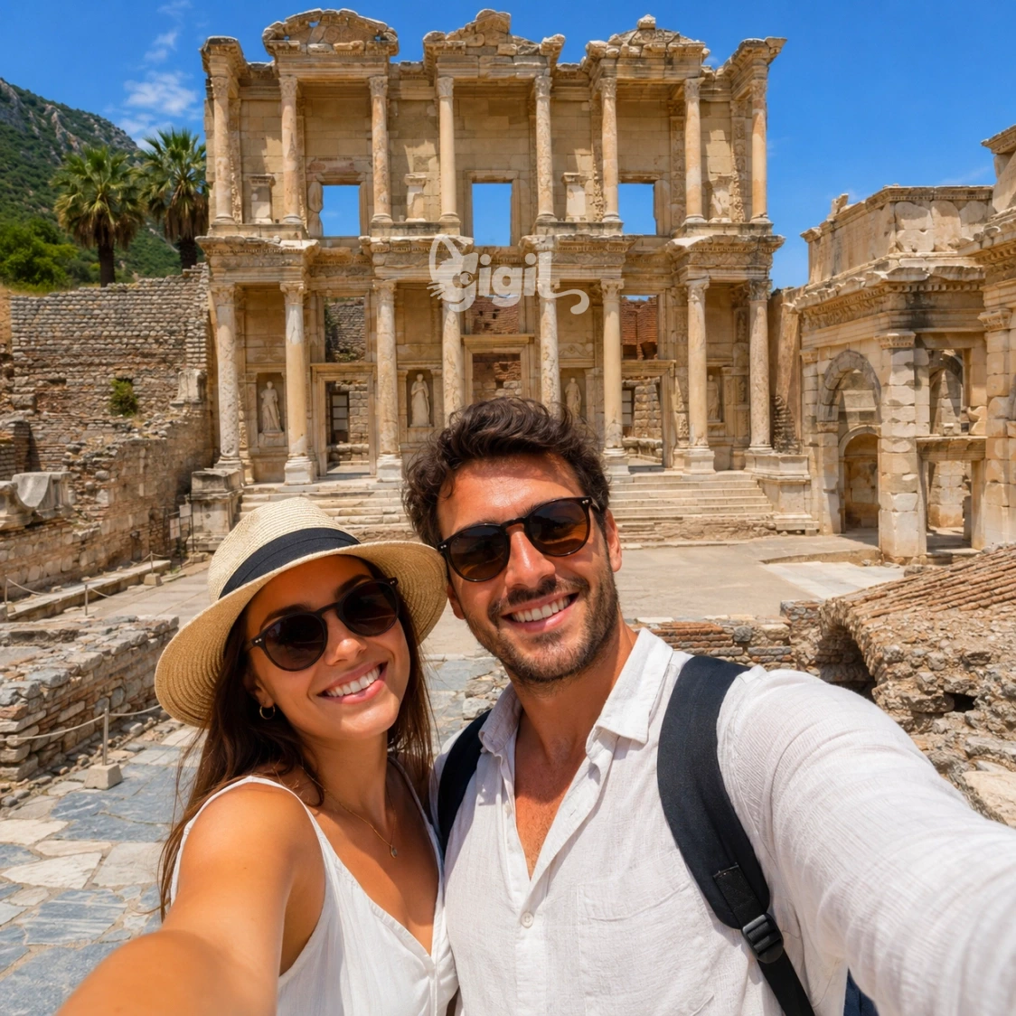 Composed Facade of Celsus Library