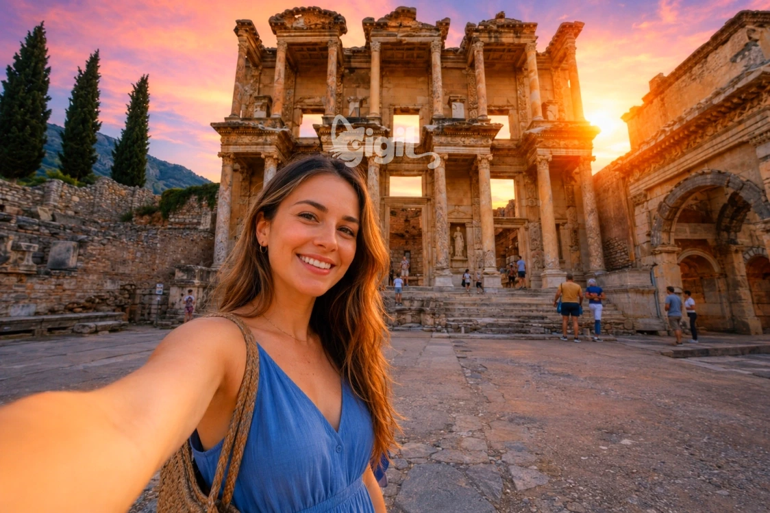 Historic Setting Around Celsus Library