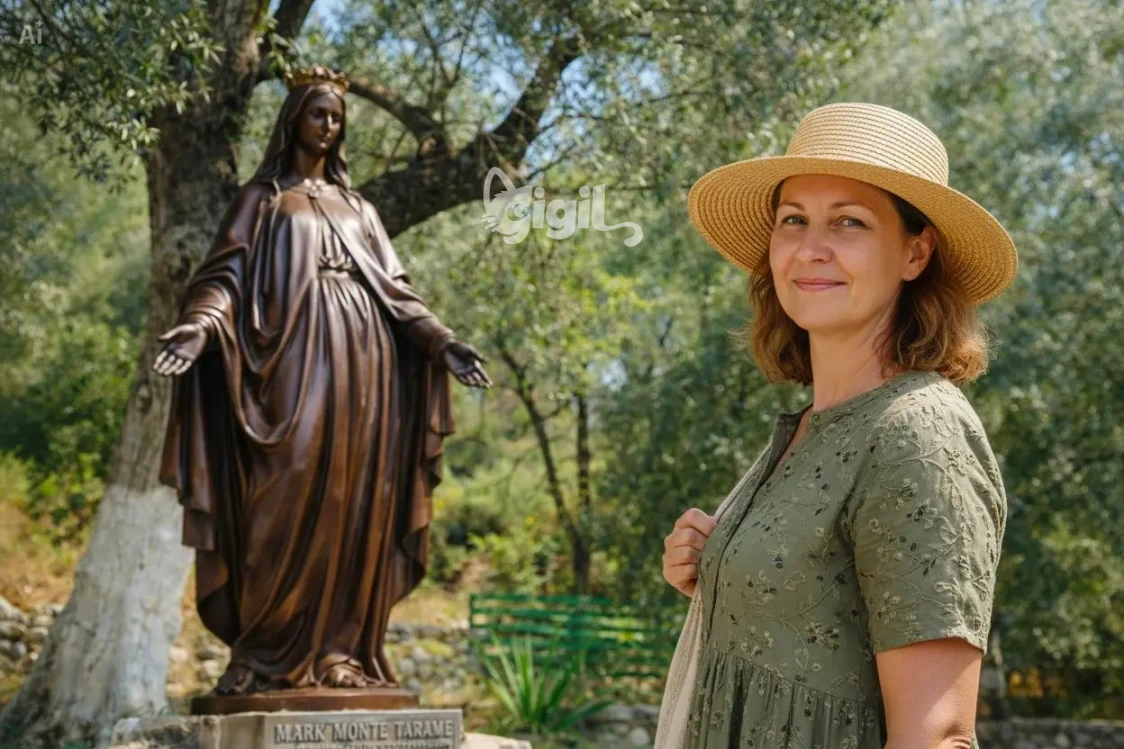 Mary Statue Beside the Olive Road