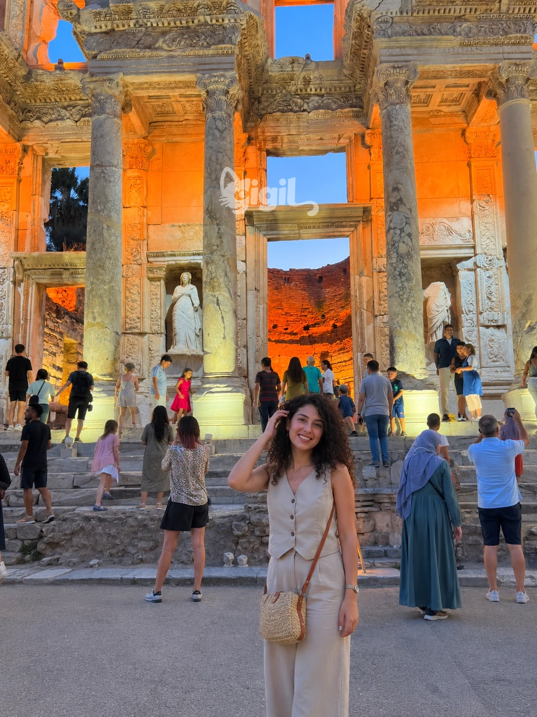 Restoration Detail on Celsus Library