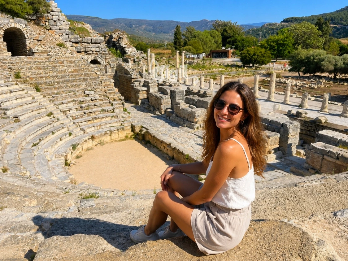 Visitor View of the Ephesus Odeon