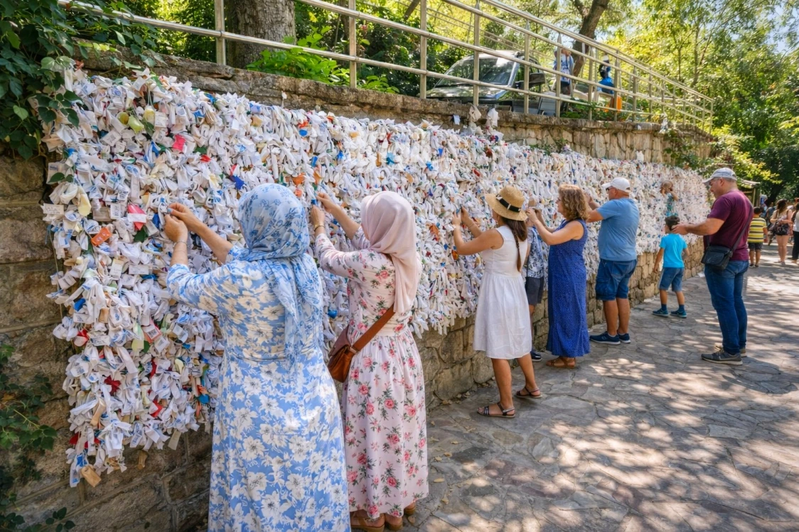 Visitor View of the Wishing Wall