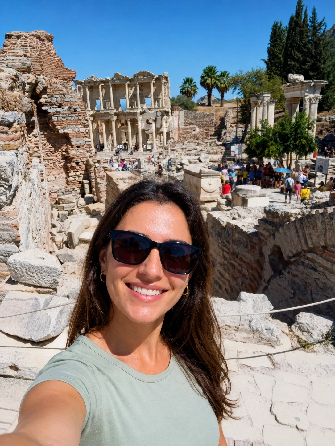 Ancient Urban Scene by Celsus Library