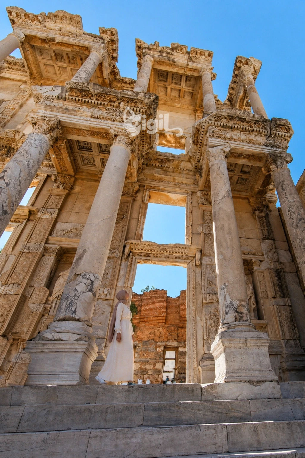 Celsus Library Restoration Detail