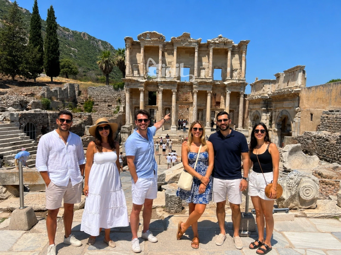 Celsus Library Visitor Scene