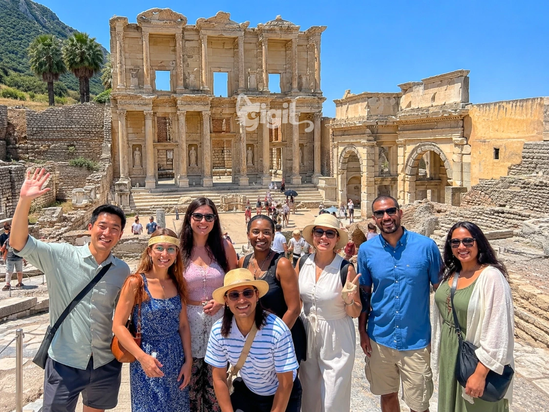 Detailed View of Celsus Library