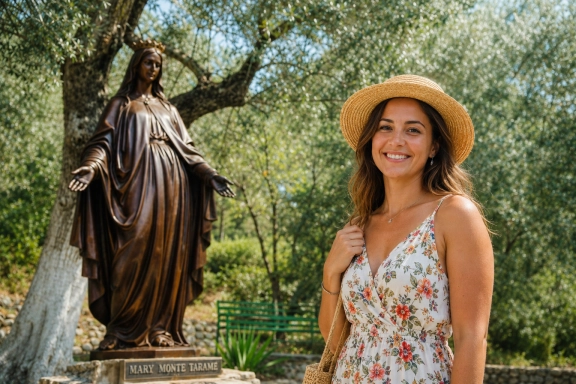 Mary Statue Along Olive Road
