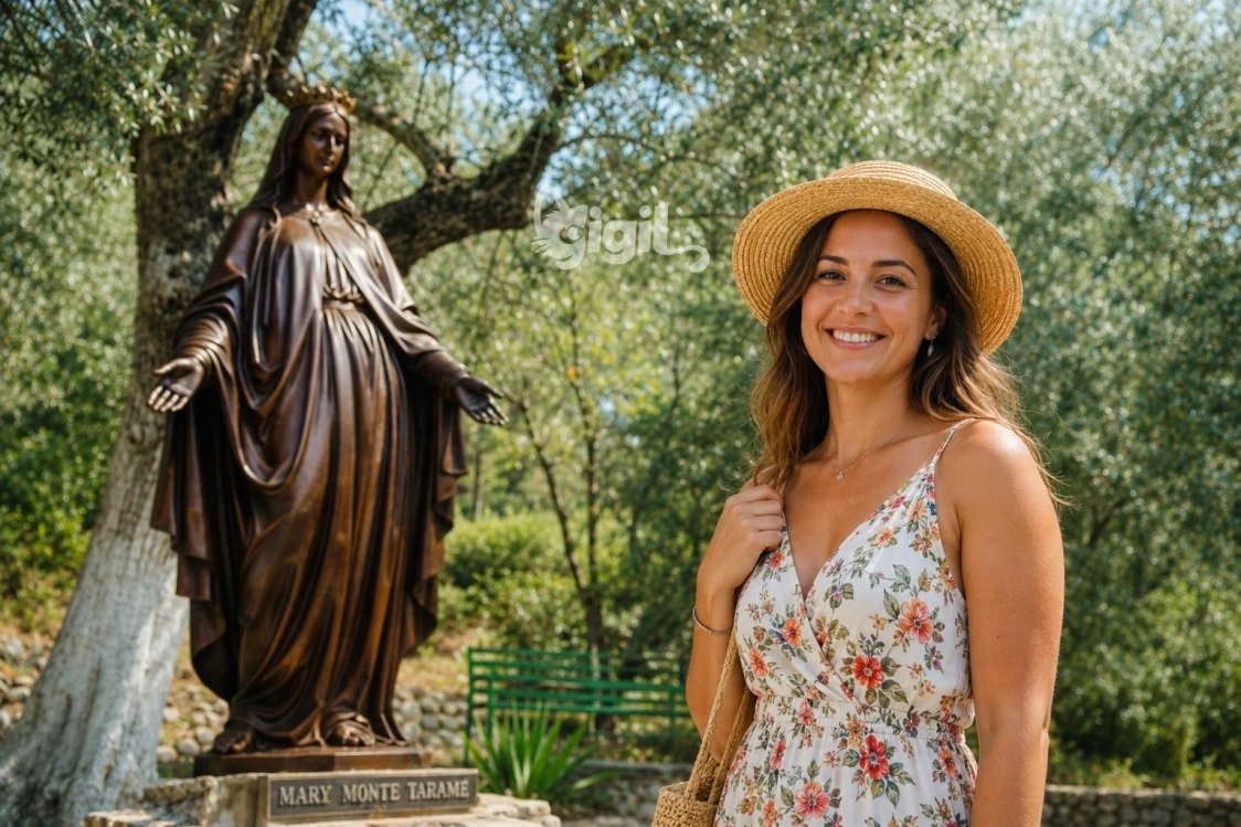 Mary Statue Along Olive Road