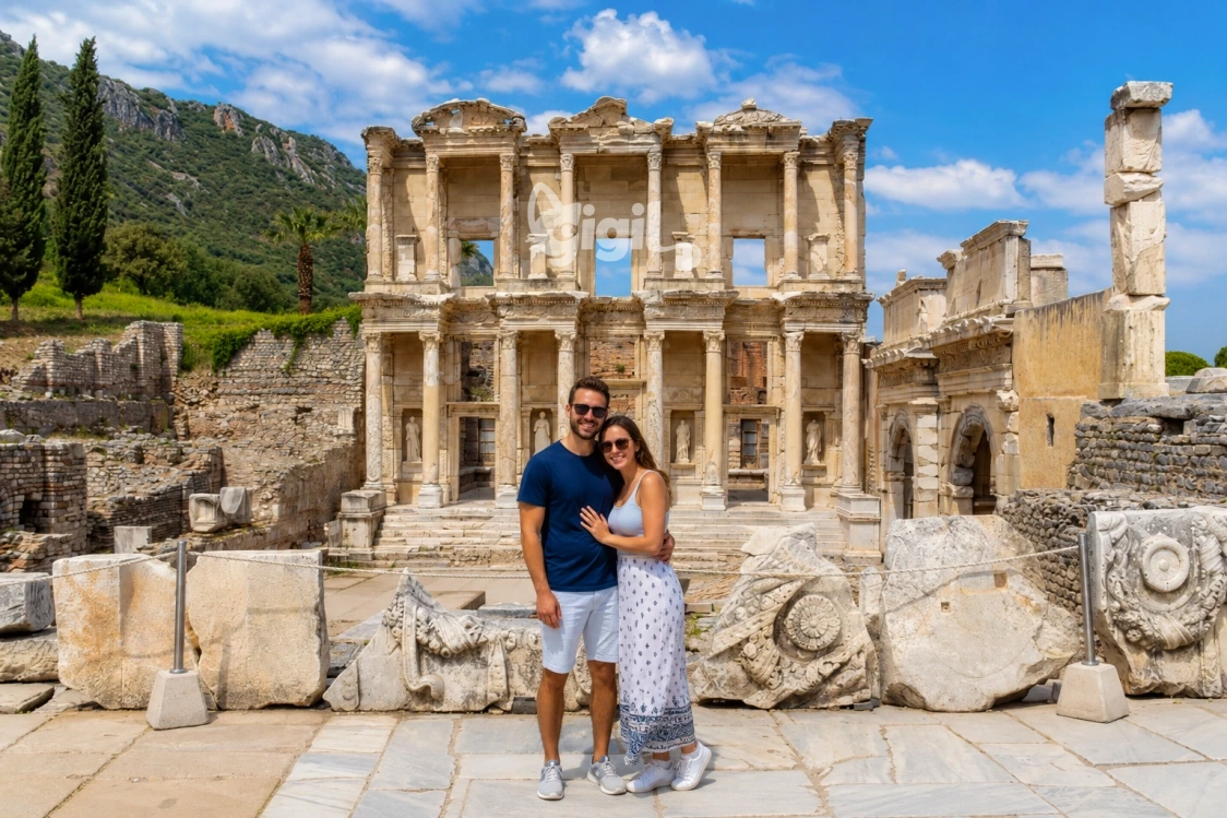 Public Monument Angle at Celsus Library