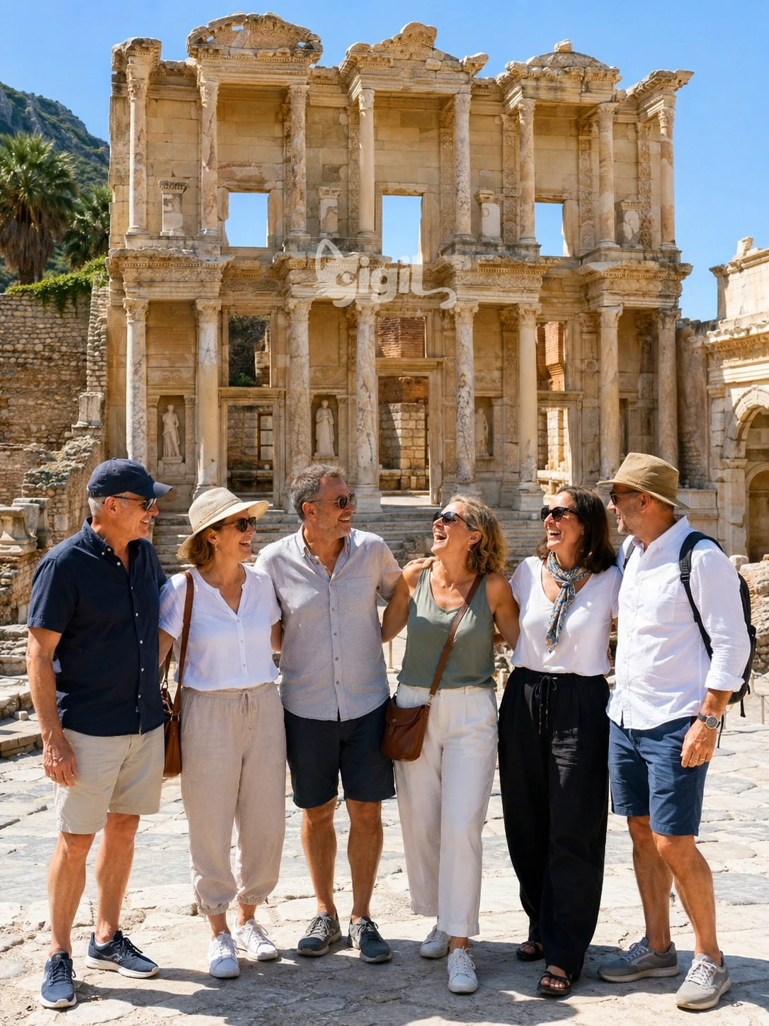 Ancient Library Scene in Ephesus