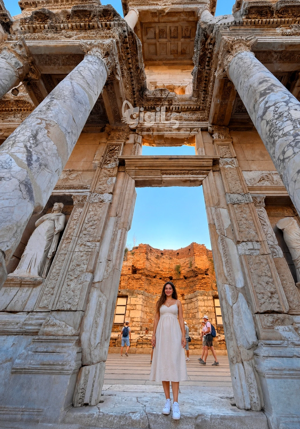 Facade Angle of the Celsus Library