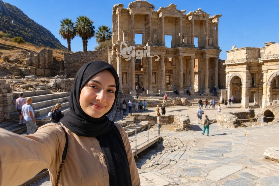 Roman City Scene at Celsus Library
