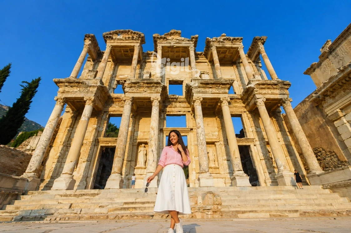 Site Perspective of Celsus Library