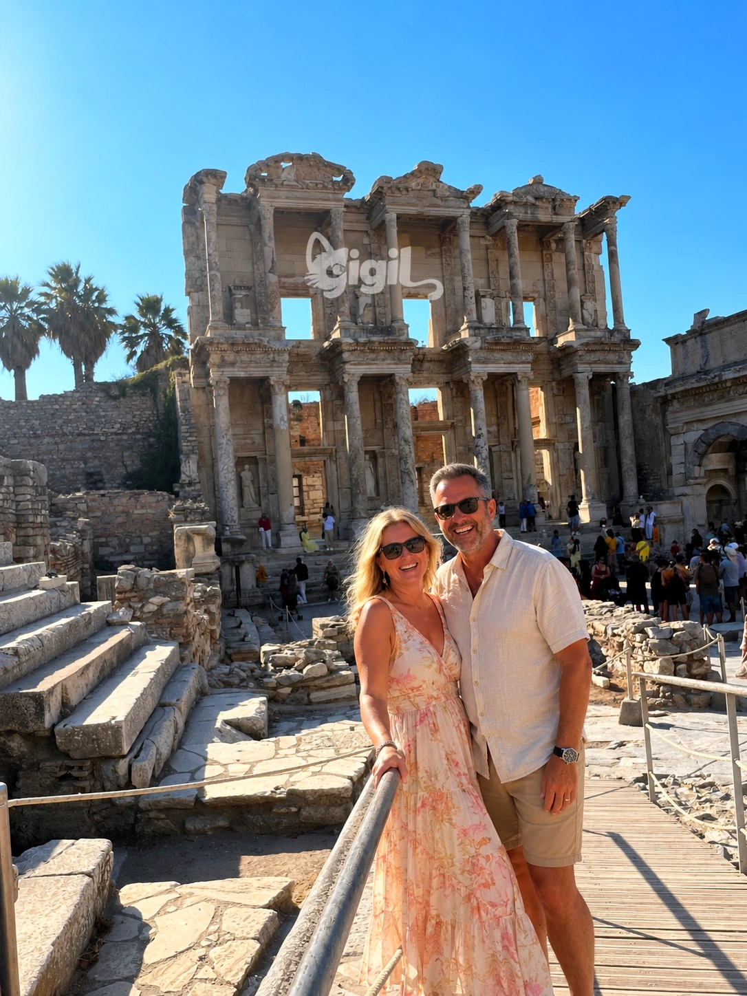 Ancient Site Scene at Celsus Library