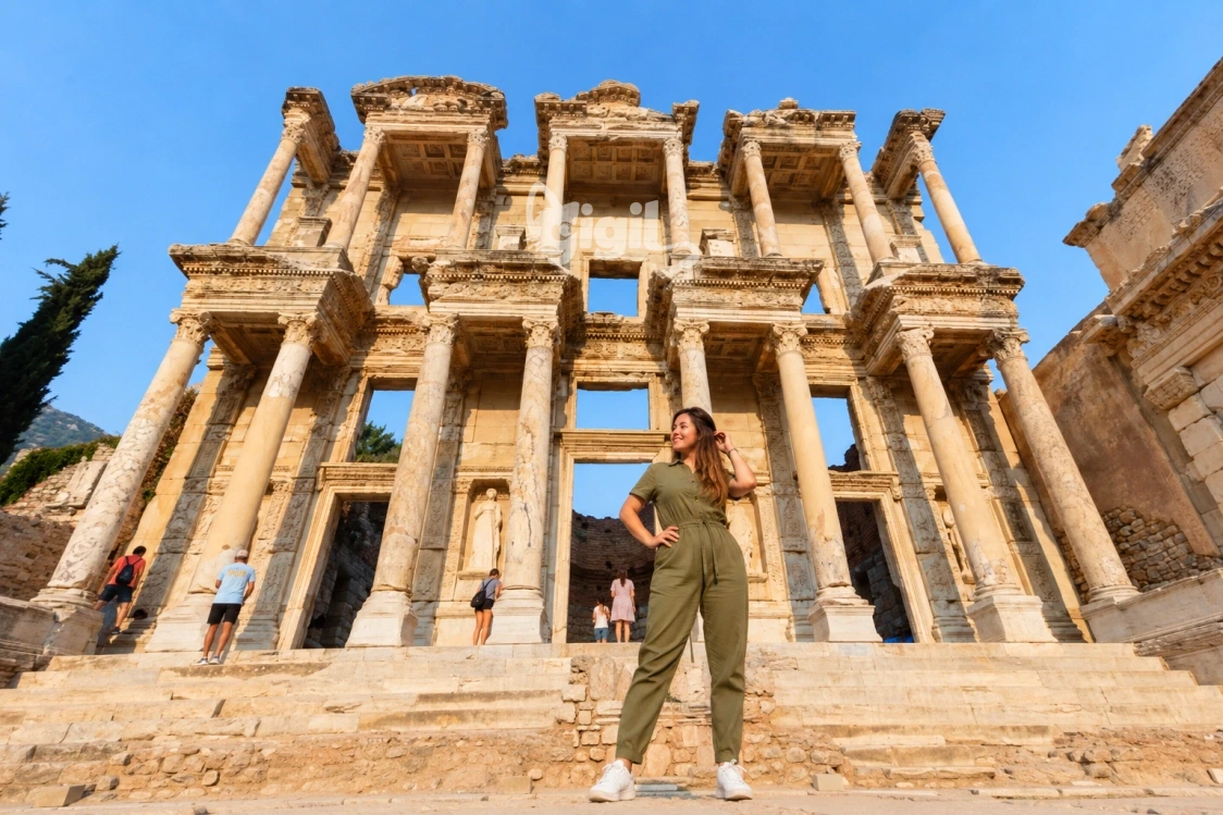 Celsus Library Cultural Landmark View
