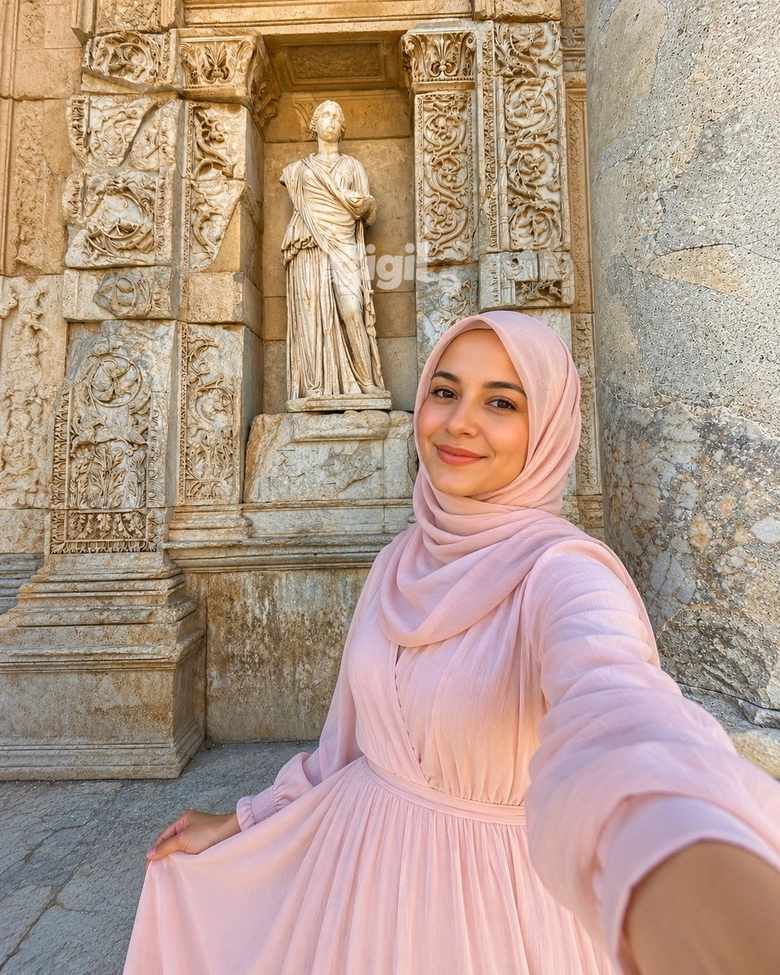 Celsus Library Ground-Level Scene