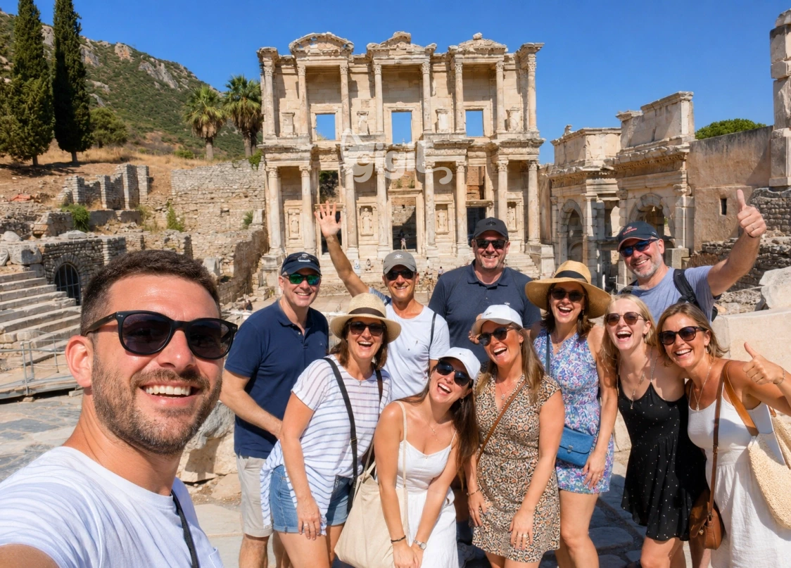 Celsus Library Perspective in Ephesus