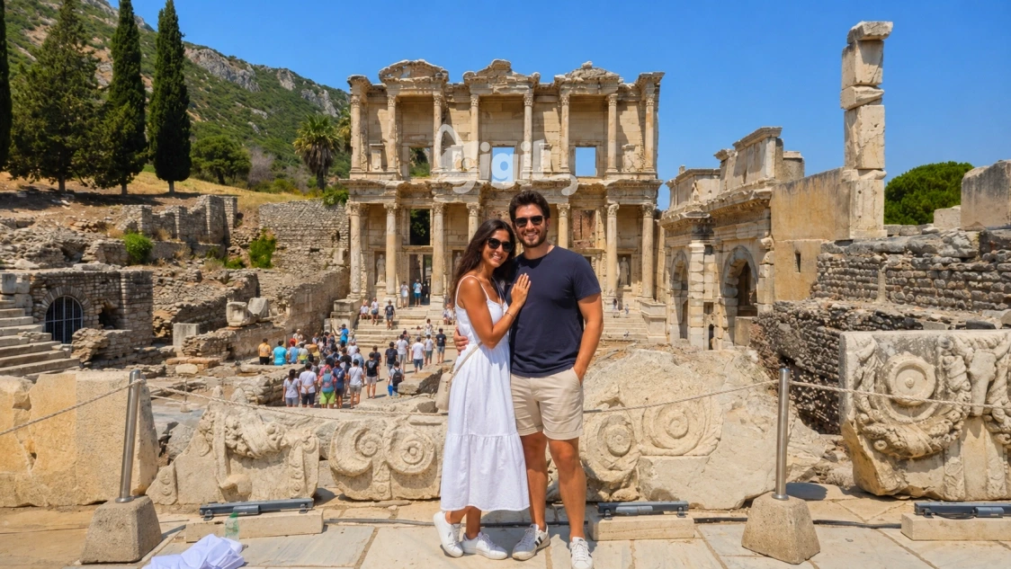 Marble Niche View at Celsus Library